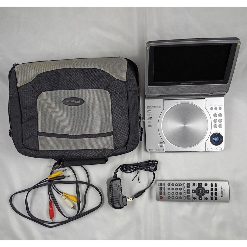 Panasonic DVD-LS50 Portable DVD Player Bundle W/ Remote Cables Case TESTED